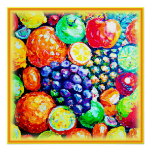 Vibrant Colour of Fruits. Buy Now Poster