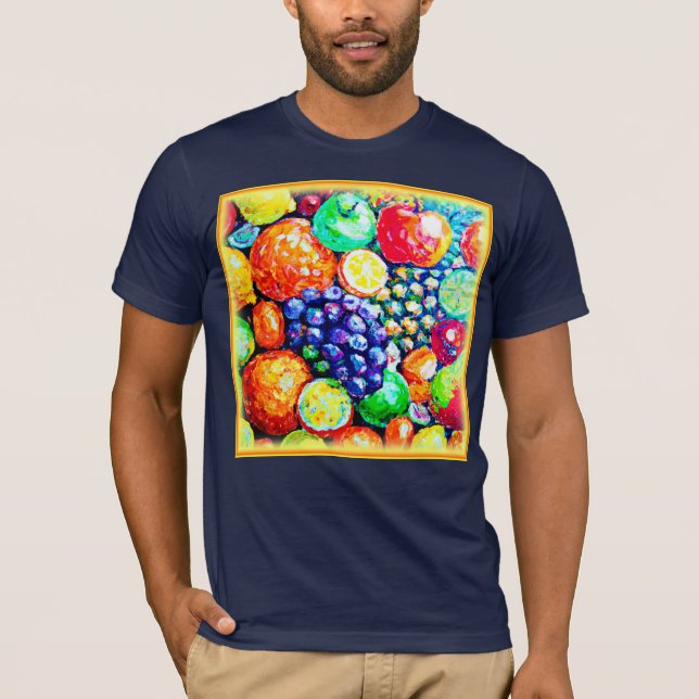 Vibrant Colour of Fruits. Buy Now T-Shirt (Front)