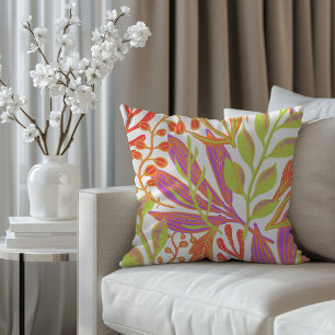 Vibrant colour print cushion