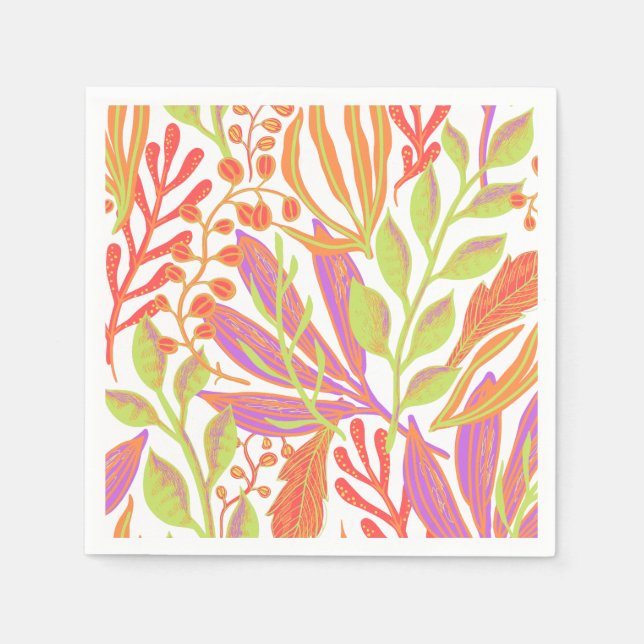 Vibrant colour print napkin (Front)