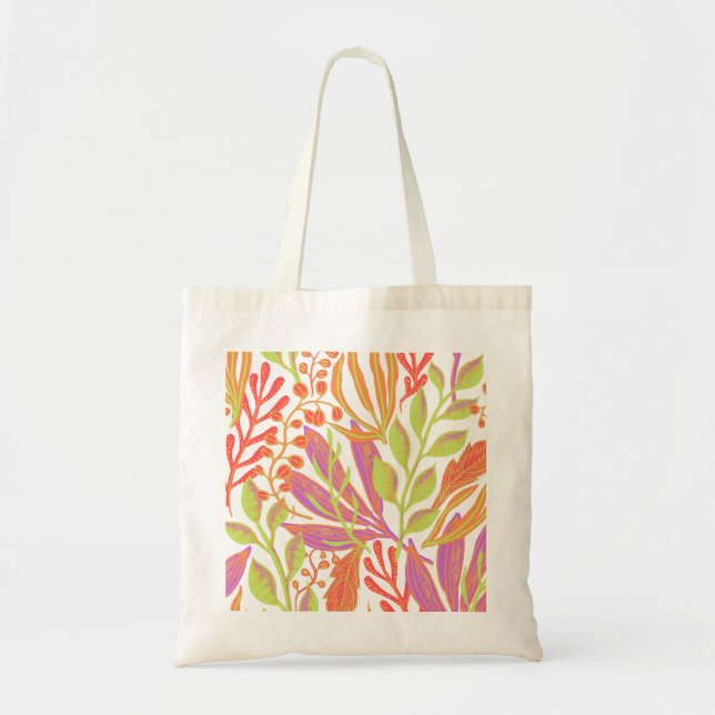 Vibrant colour print tote bag (Front)