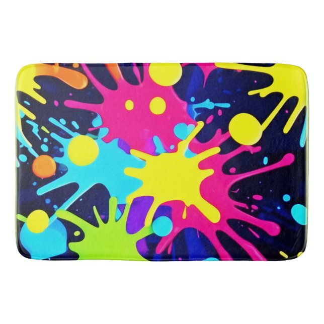Vibrant Colour Splash Bath Mat (Front)