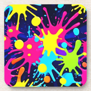 Vibrant Colour Splash Coaster