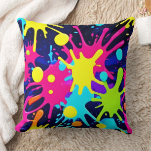Vibrant Colour Splash Cushion