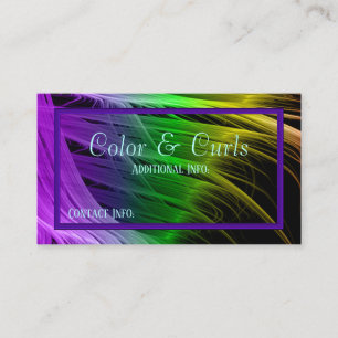 Vibrant Colour Strands Business Card