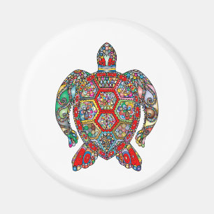 Vibrant colour turtle magnet