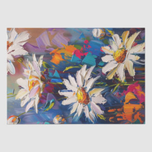 Vibrant Coloured Daisy Flowers Decoupage Tissue Paper
