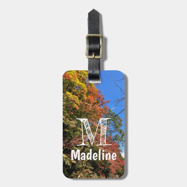 Vibrant Coloured Maples Luggage Tag (Front Vertical)