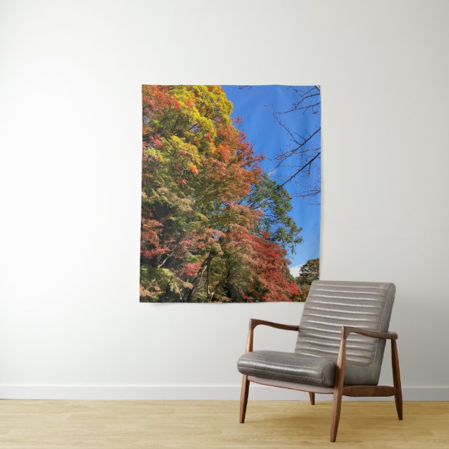 Vibrant Coloured Maples Tapestry (In Situ)