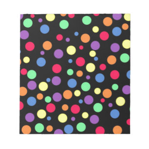 Vibrant Coloured Polka Dots Notepad