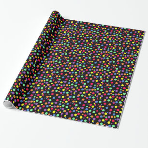 Vibrant Coloured Polka Dots Wrapping Paper