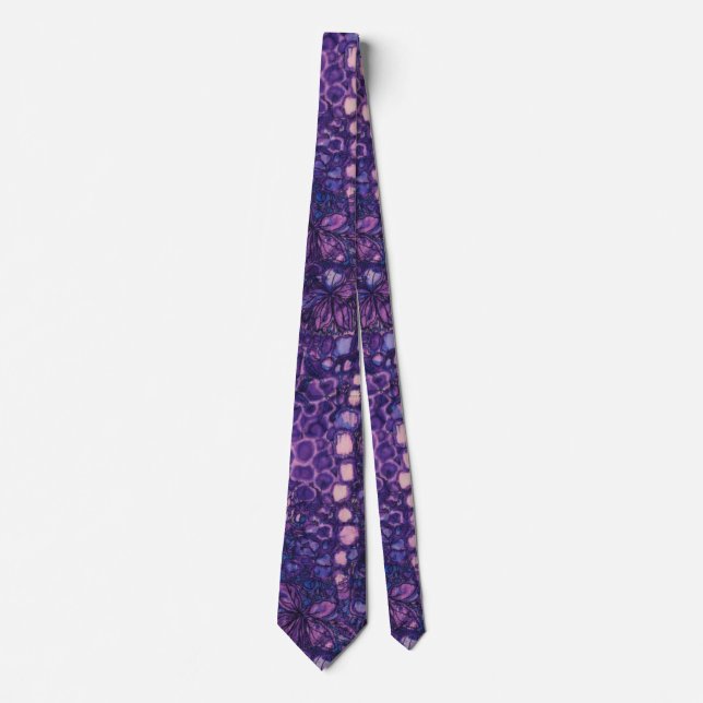 Vibrant Colourful Abstract Floral Pattern Tie (Front)