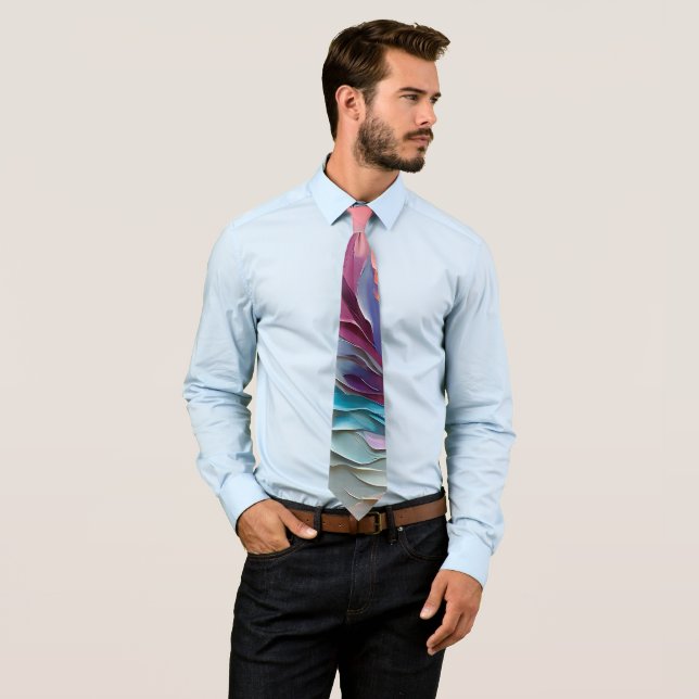 Vibrant Colourful Abstract Painting Artwork  Tie (In Situ)