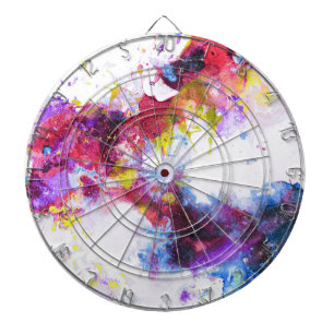 Vibrant Colourful Abstract Painting Dartboard