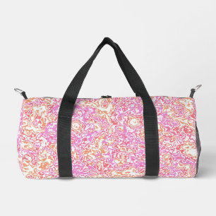 Vibrant Colourful Bohemian Trippy Abstract Marble Duffle Bag