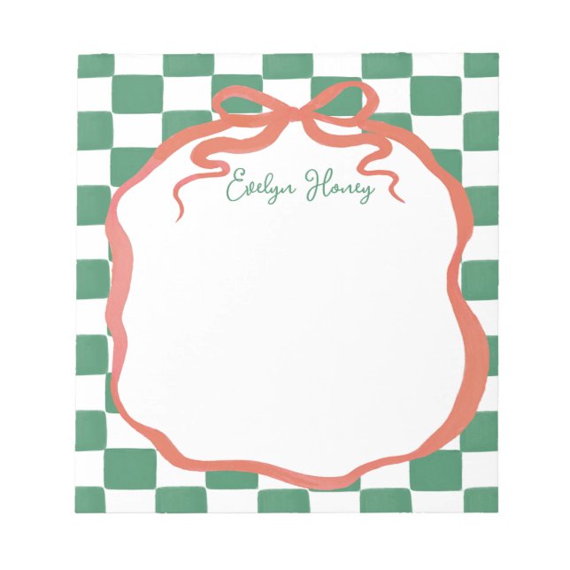 Vibrant Colourful Bold Colours Wavy Border Notepad (Front)