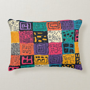 Vibrant Colourful Box Pattern (1) Decorative Cushion