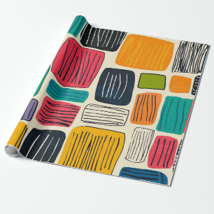 Vibrant Colourful Box Pattern (2) Wrapping Paper