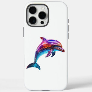 Vibrant Colourful Dolphin iPhone 16 Pro Max Case