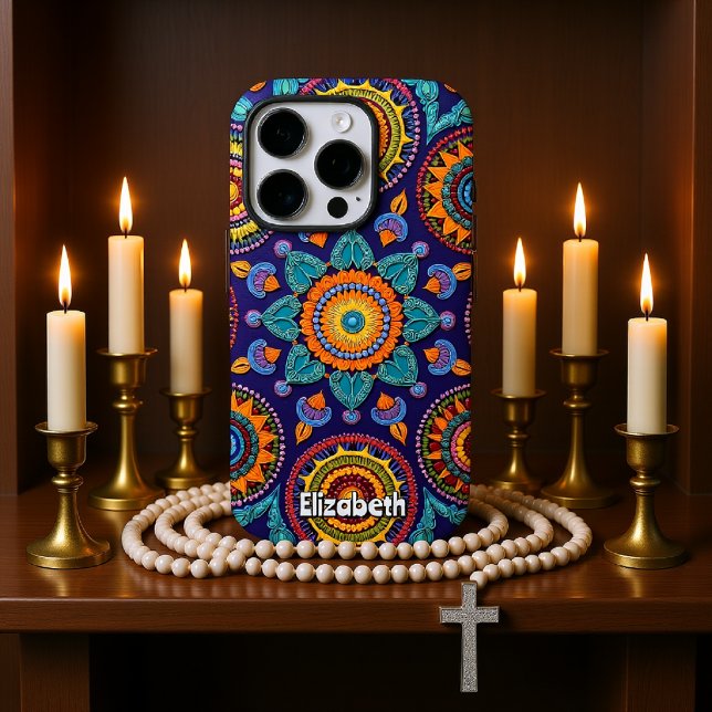 Vibrant Colourful Floral Abstract Patterned Design Case-Mate iPhone Case (Creator Uploaded)