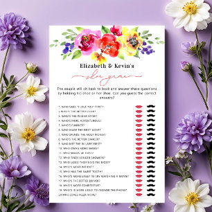 Vibrant Colourful Floral Bridal Shower Shoe Game