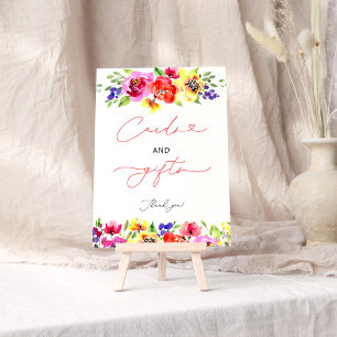 Vibrant Colourful Floral Cards and Gifts Poster