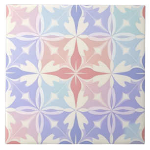 Vibrant Colourful Indian Art Geometric Pattern Ceramic Tile