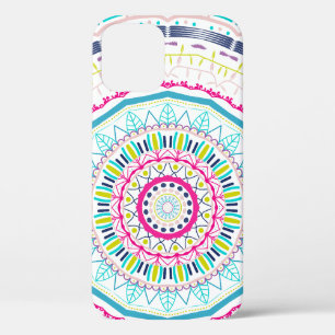 Vibrant Colourful Mandala Art iPhone 12 Case