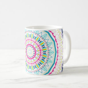 Vibrant Colourful Mandala Art Coffee Mug