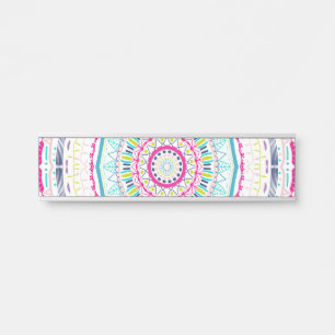 Vibrant Colourful Mandala Art Door Sign
