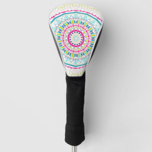 Vibrant Colourful Mandala Art Golf Head Cover