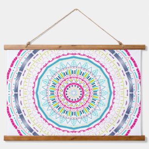 Vibrant Colourful Mandala Art Hanging Tapestry