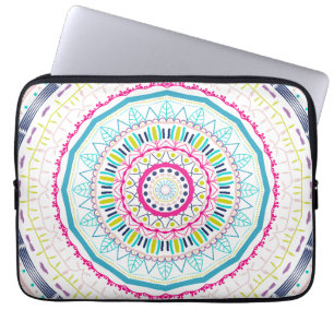 Vibrant Colourful Mandala Art Laptop Sleeve