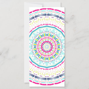 Vibrant Colourful Mandala Art Magnetic Invitation