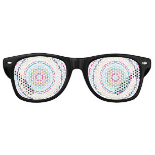 Vibrant Colourful Mandala Art Retro Sunglasses