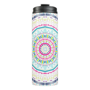 Vibrant Colourful Mandala Art Thermal Tumbler