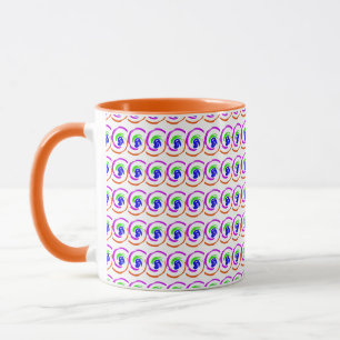 Vibrant Colourful Modern Abstract Swirl Art Patter Mug