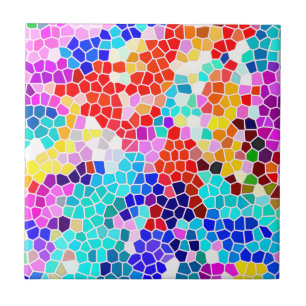 Vibrant Colourful Mosaic Pattern Ceramic Tile