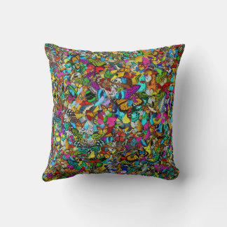Vibrant Colourful Mosaic Pattern Style Cushion