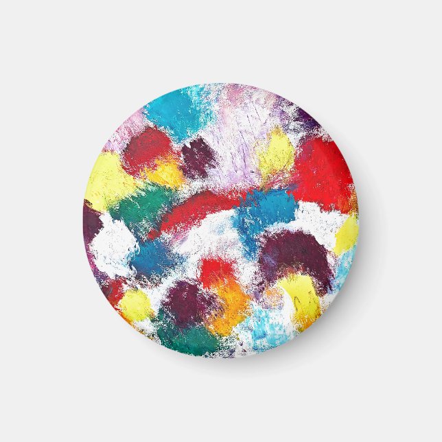 Vibrant Colourful Multicolor Ties Magnet (Front)