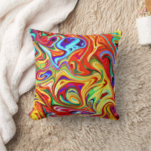 Vibrant Colourful Pattern Artwork Cushion
