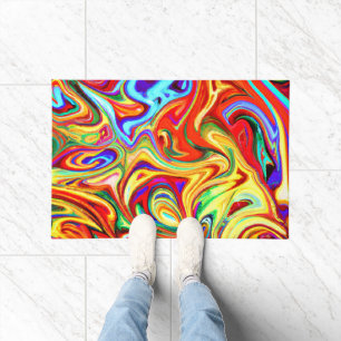 Vibrant Colourful Pattern Artwork Doormat