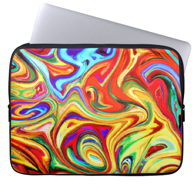 Vibrant Colourful Pattern Artwork Laptop Sleeve (Front)