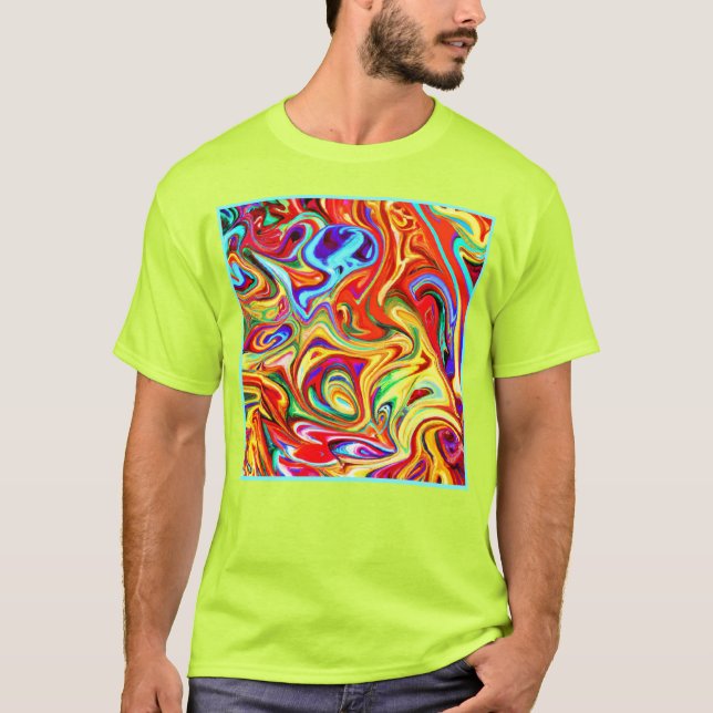 Vibrant Colourful Pattern Artwork T-Shirt (Front)
