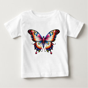 Vibrant Colourful Pop Art Butterfly Kids T-Shirt