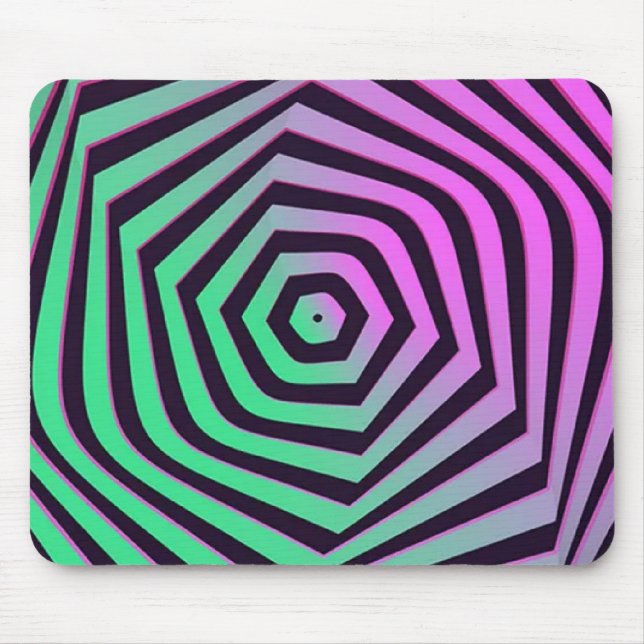 Vibrant Colourful Spiral Art  Mouse Pad (Front)