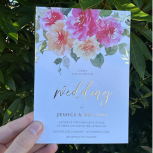 Vibrant Colourful Spring Flowers Wedding Gold