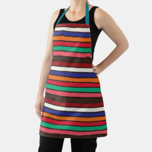 Vibrant Colourful Stripes  Apron