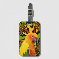 Vibrant Colourful Sun Conure Parrot