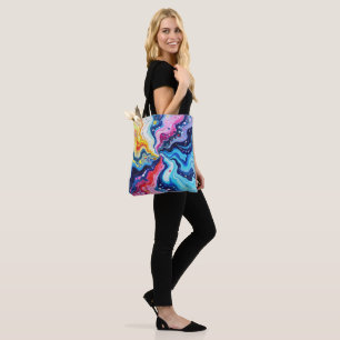Vibrant Colourful Swirl Abstraction Tote Bag